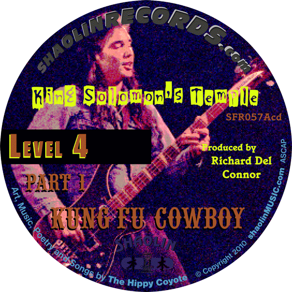 CD artwork for American Zen album, LEVEL 4 = Kung Fu Cowboy PART 1: King Solomon's Temple
